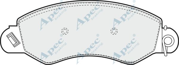 APEC BRAKING Комплект тормозных колодок, дисковый тормоз PAD1479